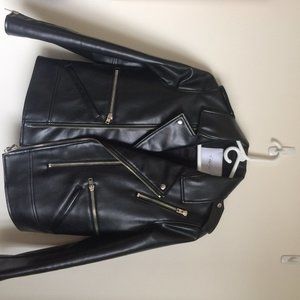April77 Vegan Leather biker Jacket  SMALL